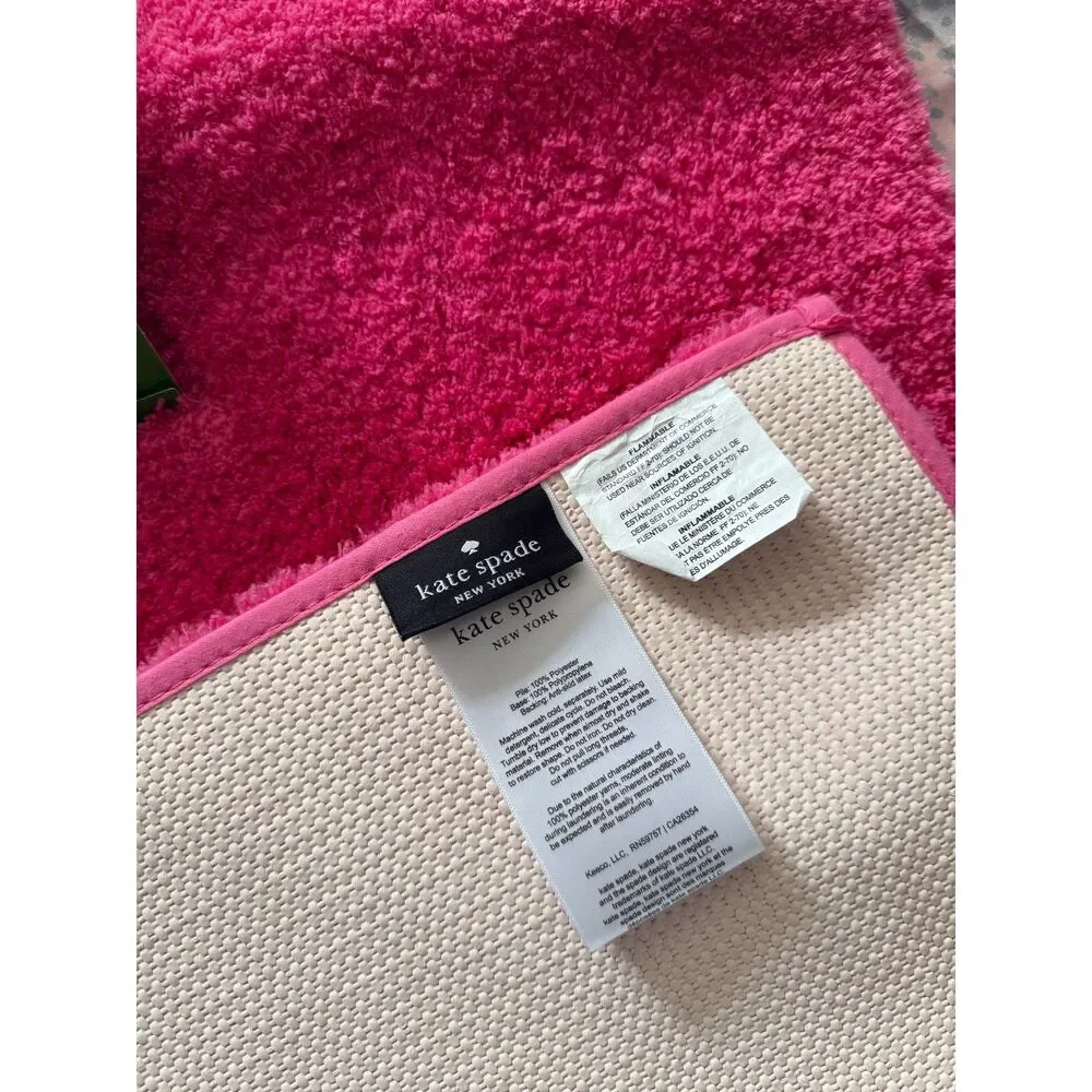 Kate Spade New York 24x60 vivid Pink Bath Rug – Ellington Vivid Snapdragon  NWT